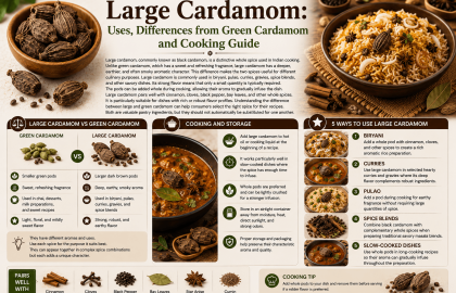 Large Cardamom: Uses, Differences from Green Cardamom and Cooking Guide