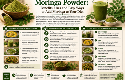 Moringa Powder: Benefits, Uses and Easy Ways to Add Moringa to Your Diet